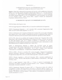Decreto n. U00345 del 29 ottobre 2014
