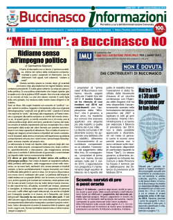 Gennaio/Febbraio 2014 - Comune di Buccinasco