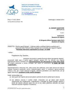 1 Prot.n° 71/SC/2014 Ventimiglia, 6 ottobre 2014 AL