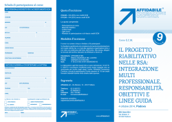 il progetto riabilitativo nelle rsa