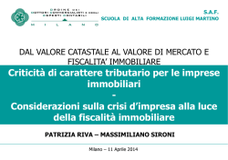 Criticità di carattere tributario per le imprese immobiliari