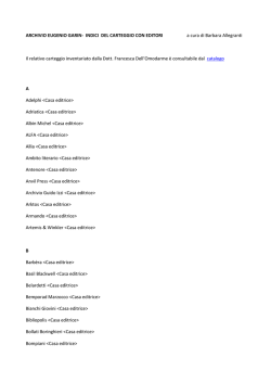 editori carteggio GARIN