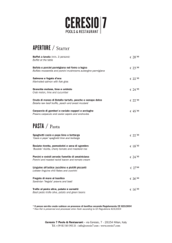 APERTURE / Starter PASTA / Pasta