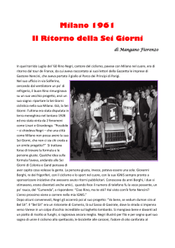 Milano 1961 - Il ritorno della Sei Giorni