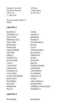 gruppo 1 baoran yang ciciriello angela diacono