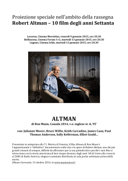 Robert Altman - Circolo del Cinema di Locarno