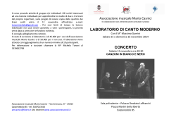 Informativa - Associazione musicale Mario Casnici