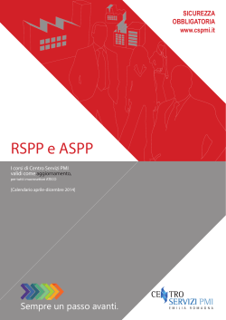 Scheda informativa aggiornamenti RSPP