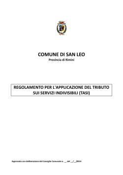 Regolamento TASI - Comune di San Leo