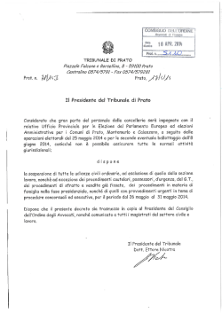 Sospensione udienze civili per il periodo dal 26 al 31 maggio 2014