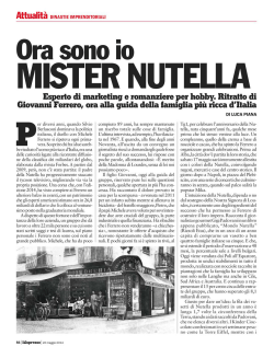 Ora sono io Mister Nutella