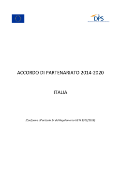 accordo di partenariato 2014-2020 italia
