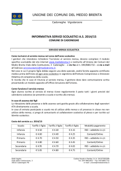 Informativa Servizi Scolastici 2014/15