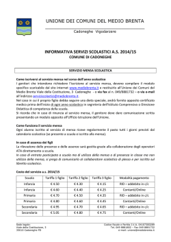 Informativa Servizi Scolastici 2014/15