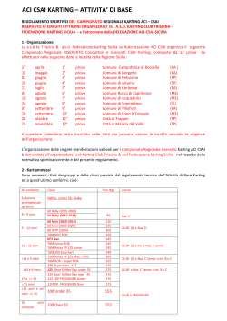 regolamento campionato regionale circuiti cittadini