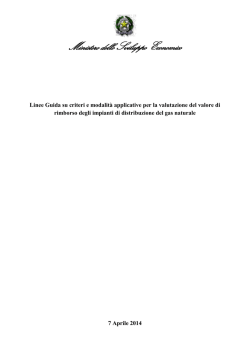Linee Guida su criteri e modalit&agrave; applicative per la