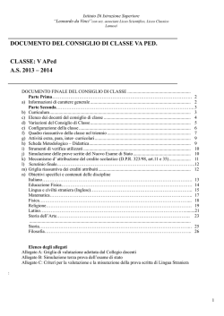 documento del consiglio di classe - Istituto di Istruzione Superiore