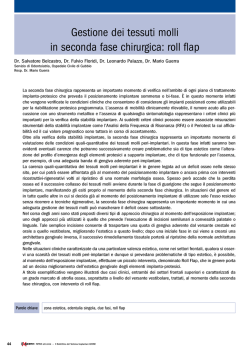 Gestione dei tessuti molli in seconda fase chirurgica: roll flap