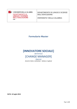 [innovatore sociale] [changemanager]