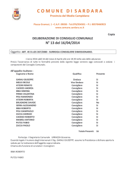 Delibera surroga Consigliere