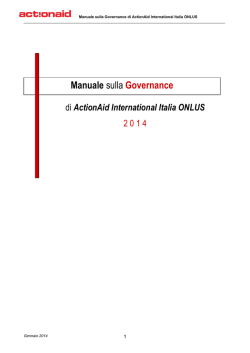 Governance e Statuto 2014