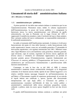 Lineamenti di storia dalla pa italiana