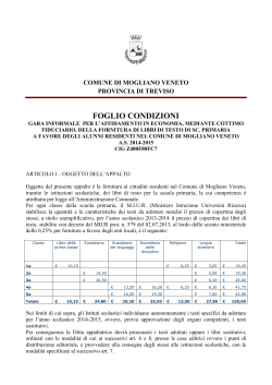 Foglio condizioni - Comune di Mogliano Veneto