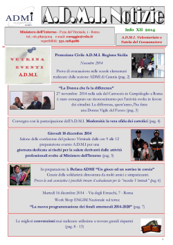 Informazioni A.D.M.I. Dicembre 2014