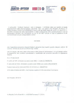 Autodichiarazione - Exacta+Optech Labcenter SpA