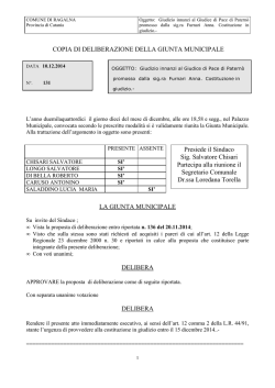 gm131 - costituzione in giudizio davanti al giudice di pace