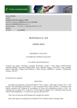 SENTENZA N. 239 ANNO 2014 - Consiglio Regionale della Toscana