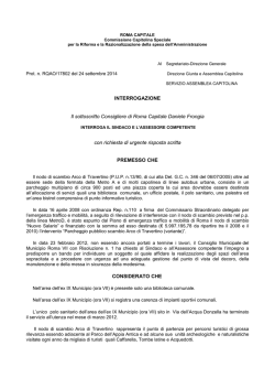 Interrogazione Arco Travertino