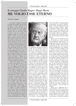 Il carteggio Claudio Magris - Biagio Marin