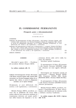 IX Trasporti, poste e telecomunicazioni