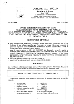 COMUNE DI ZUCLO