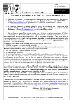 Istruzioni - Comune di Arezzo