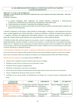 La valutazione dei risultati - Istituto Comprensivo di Rivergaro e