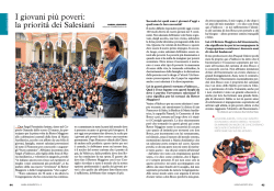 I giovani pi&ugrave; poveri: la priorit&agrave; dei Salesiani