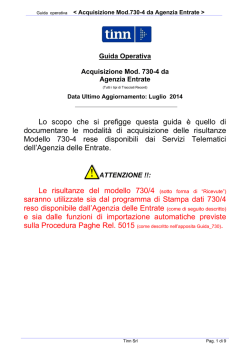 Guida Operativa Acquisizione Mod. 730