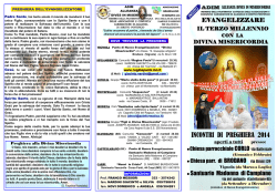 INCONTRI DI PREGHIERA 2014