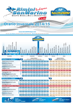 Orario Linea Invernale 14-15