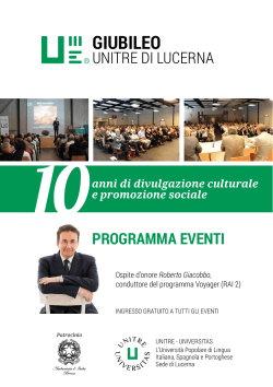 Programme Eventi - Università delle Tre Età UNITRE