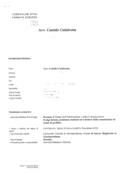 Curriculum vitae - Sapienza
