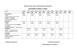 ORARIO CORSI ESTIVI DI RECUPERO A.S.