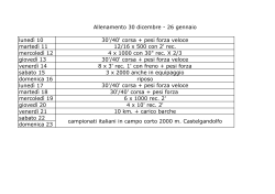 programma di allenamento