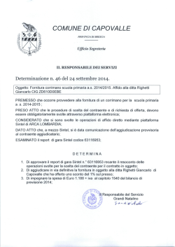 Determina n° 46 del 24-09-2014