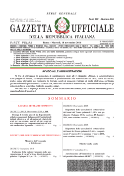 GAZZETTA UFFICIALE