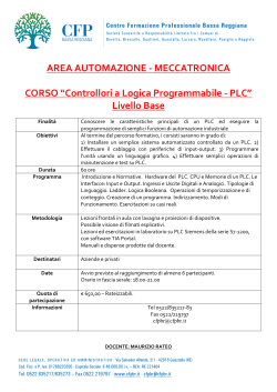 Programma PLC Base - CFP Bassa Reggiana