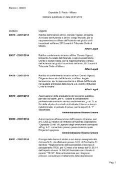Elenco n. 3 delibere adottate il 24.01.2014