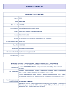 curriculum - Azienda Ospedaliera Careggi
